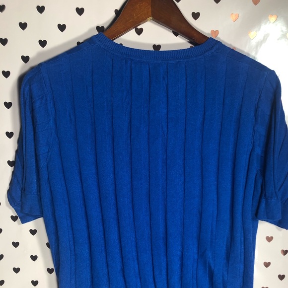 Vera Wang Blue Bow Cardigan - Picture 6 of 9